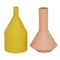 The Novogratz Set of 2 Multi Colored Metal Rustic Vase, 11.25&#x22;, 11.5&#x22;